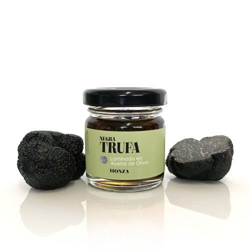 Trufa negra laminada en aceite de oliva