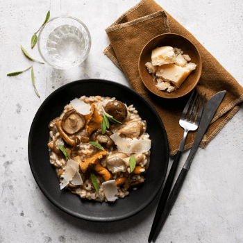 Mixed mushrooms risotto